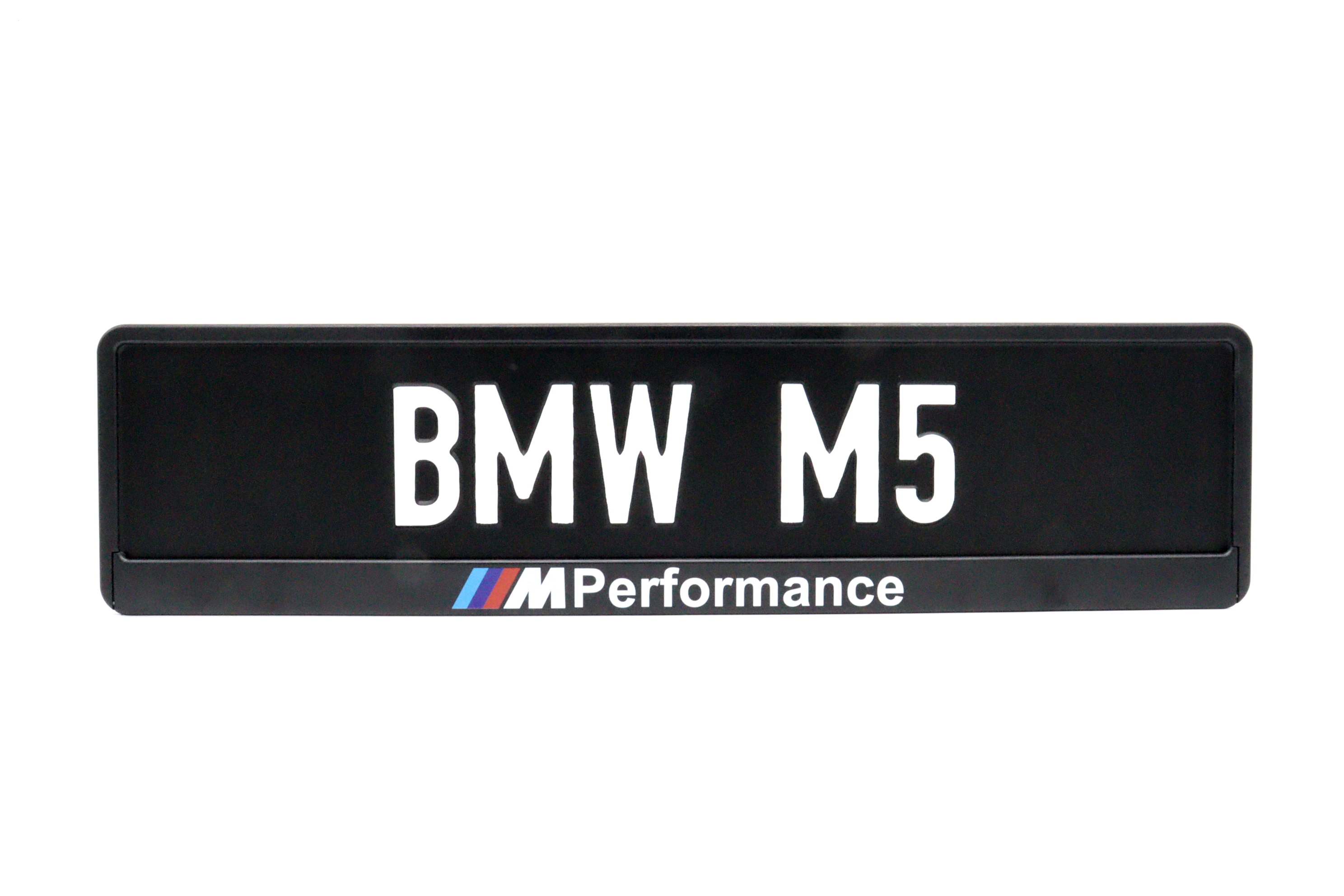 BMW M5 M Power Frame + Euro European License Plate Number Plate Embossed eBay